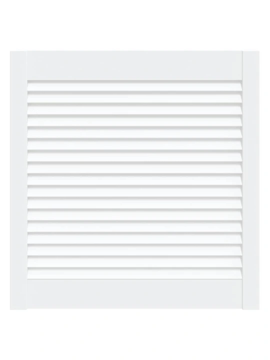 Spintelės durelės, baltos, 61,5x59,4cm, pušis, žaliuzių dizaino