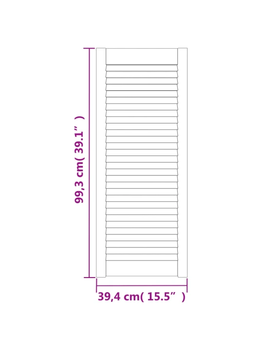 Spintelės durelės, 4vnt., baltos, 99,3x39,4cm, pušis