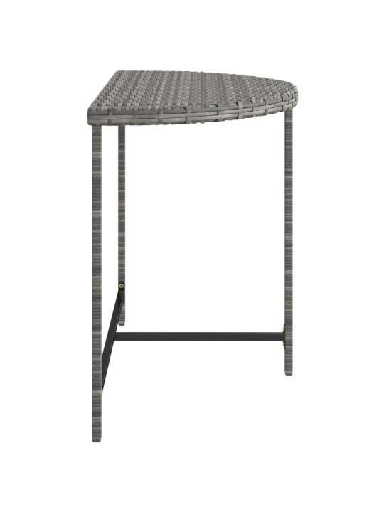 Sodo stalas, pilkos spalvos, 100x50x75cm, poliratanas