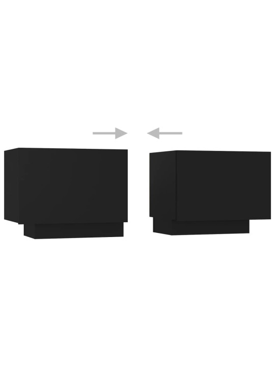 Naktinė spintelė, juodos spalvos, 100x35x40cm, MDP