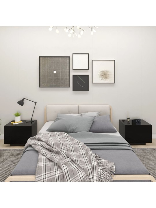 Naktinė spintelė, juodos spalvos, 100x35x40cm, MDP