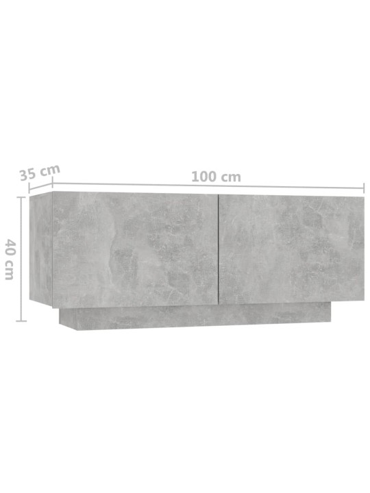 Naktinė spintelė, betono pilkos spalvos, 100x35x40cm, MDP