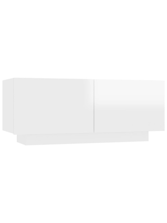 Naktinė spintelė, baltos spalvos, 100x35x40cm, MDP, blizgi