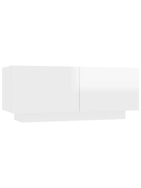Naktinė spintelė, baltos spalvos, 100x35x40cm, MDP, blizgi