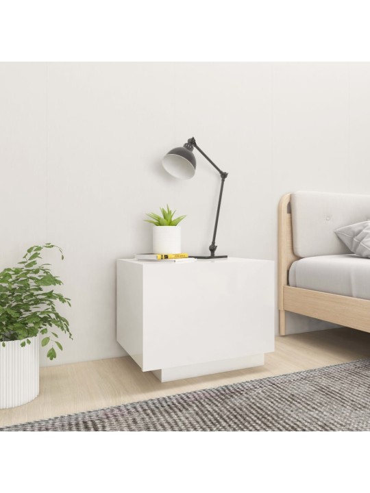 Naktinė spintelė, baltos spalvos, 100x35x40cm, MDP, blizgi