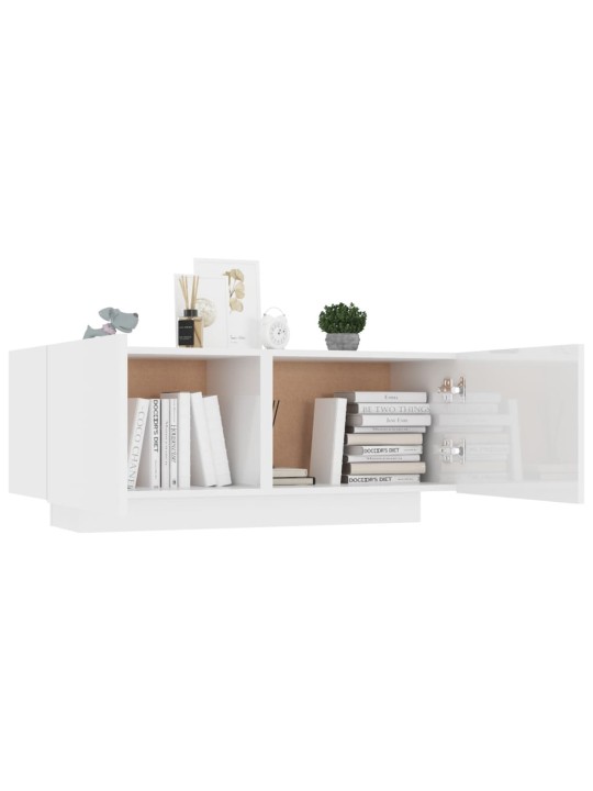 Naktinė spintelė, baltos spalvos, 100x35x40cm, MDP, blizgi