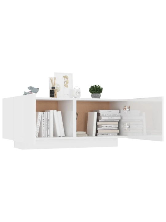 Naktinė spintelė, baltos spalvos, 100x35x40cm, MDP, blizgi