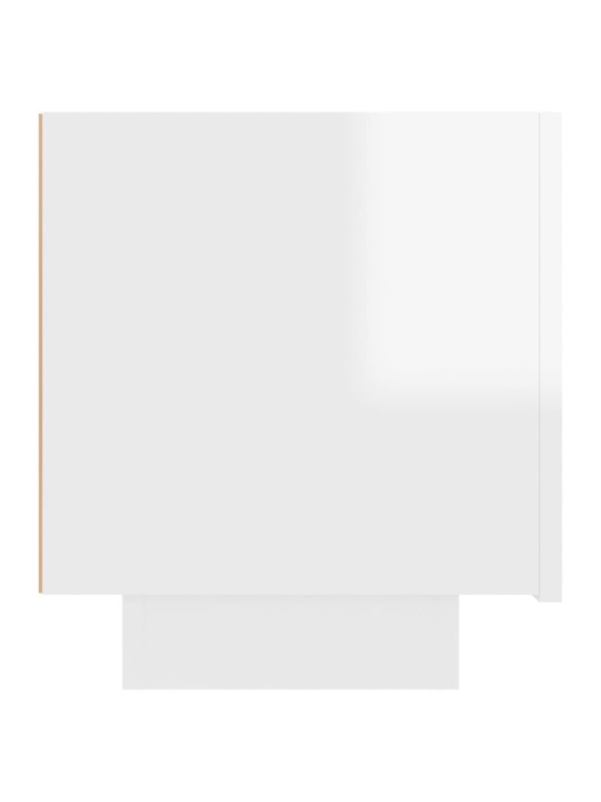 Naktinė spintelė, baltos spalvos, 100x35x40cm, MDP, blizgi