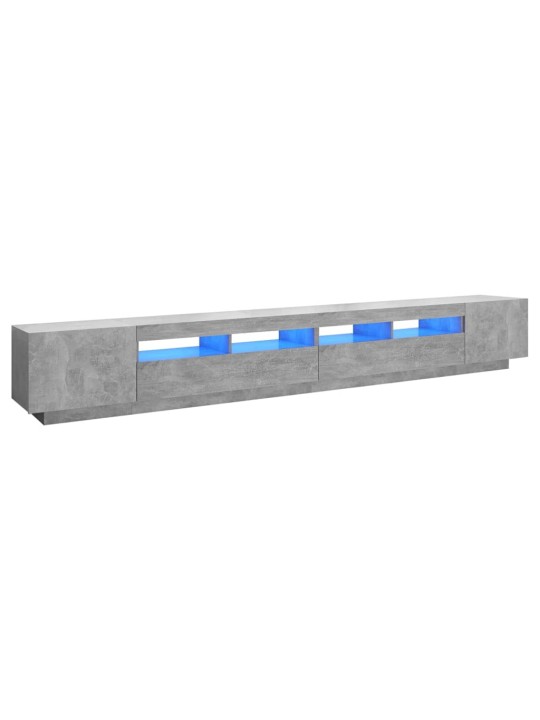 Televizoriaus spintelė su LED, betono pilka, 300x35x40cm