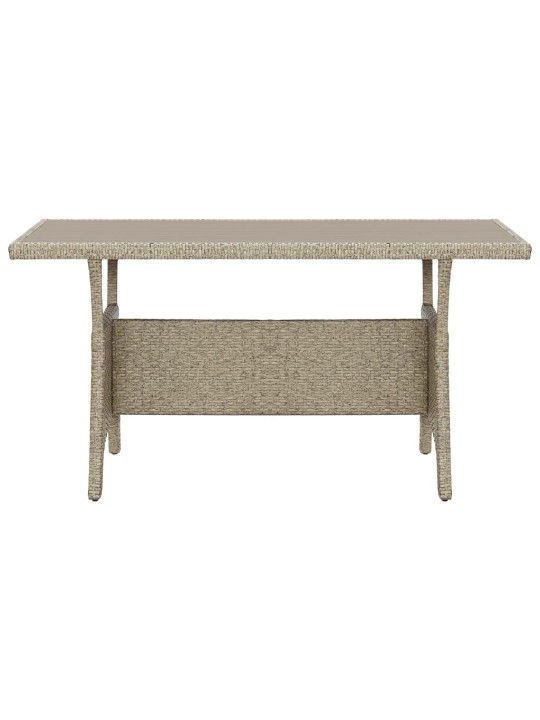 Sodo stalas, pilkos spalvos, 120x70x66cm, poliratanas