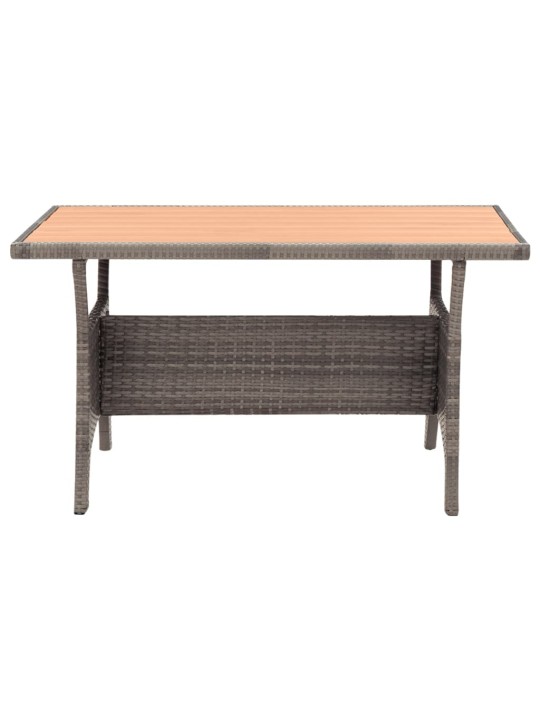 Sodo stalas, pilkos spalvos, 120x70x66cm, poliratanas