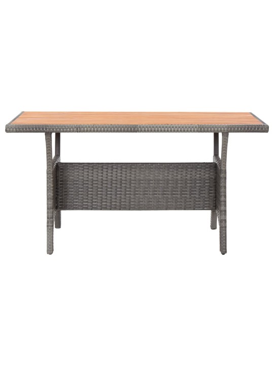 Sodo stalas, pilkas, 120x70x66cm, akacijos medienos masyvas