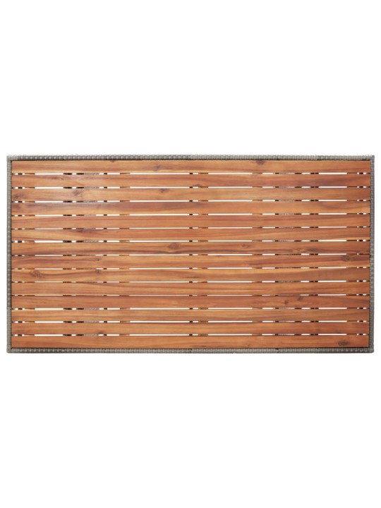 Sodo stalas, pilkas, 120x70x66cm, akacijos medienos masyvas