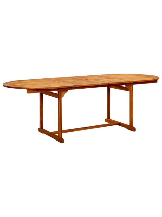 Sodo valgomojo stalas, (160–240)x100x75cm, akacijos masyvas