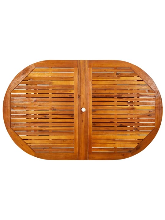 Sodo valgomojo stalas, (160–240)x100x75cm, akacijos masyvas