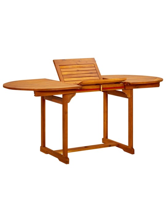 Sodo valgomojo stalas, (120–170)x80x75cm, akacijos masyvas