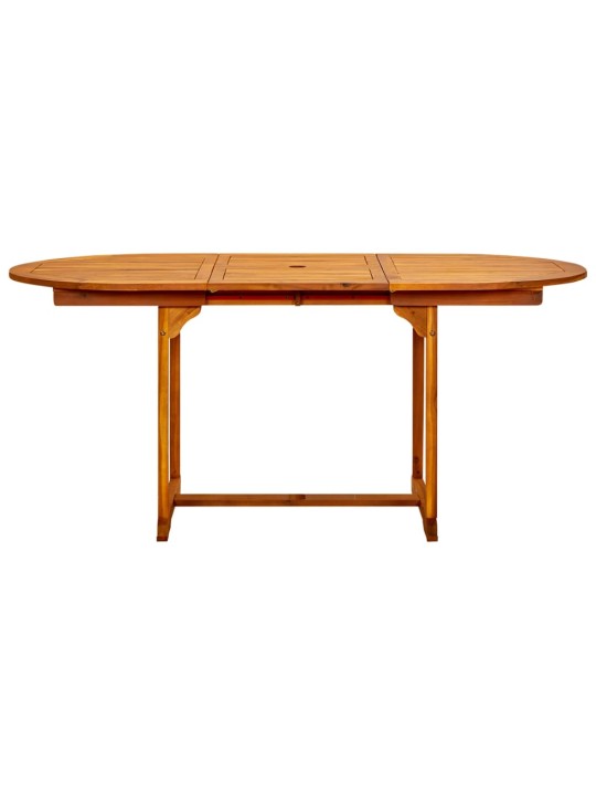 Sodo valgomojo stalas, (120–170)x80x75cm, akacijos masyvas