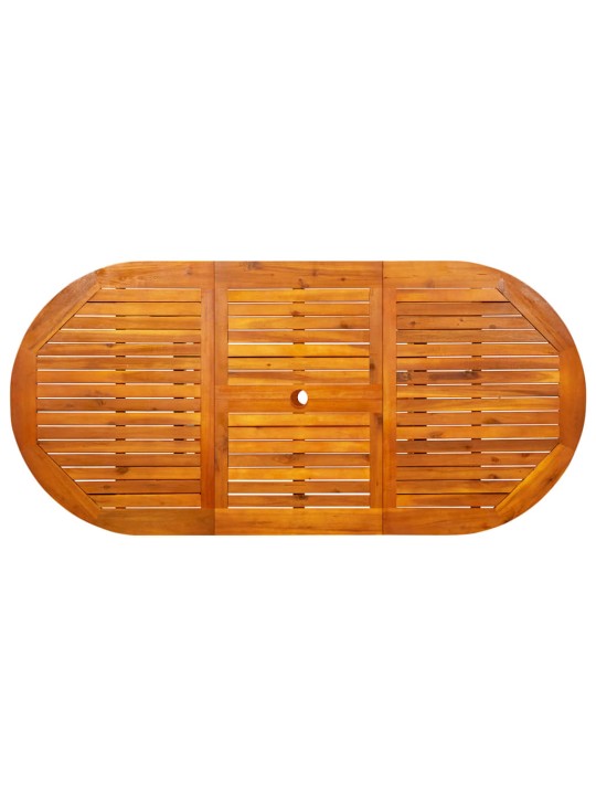 Sodo valgomojo stalas, (120–170)x80x75cm, akacijos masyvas