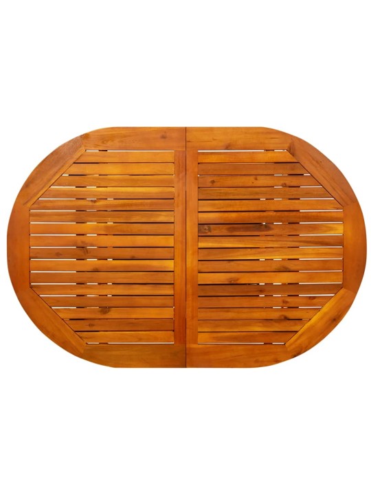 Sodo valgomojo stalas, (120–170)x80x75cm, akacijos masyvas
