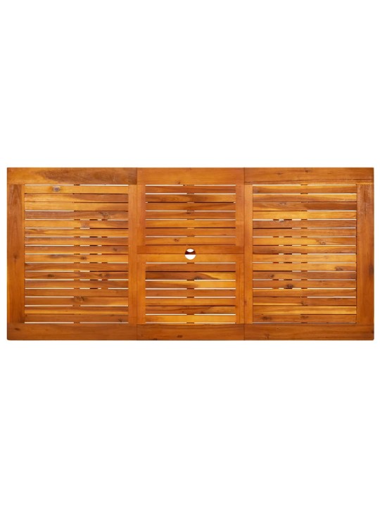 Sodo valgomojo stalas, (120–170)x80x75cm, akacijos masyvas