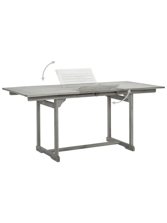 Sodo valgomojo stalas, (120–170)x80x75cm, akacijos masyvas
