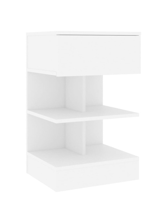 Naktinė spintelė, baltos spalvos, 40x35x65cm, MDP