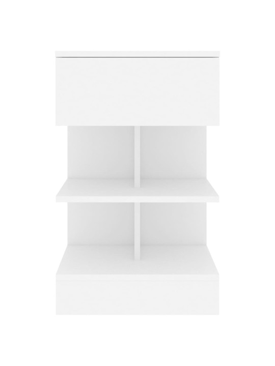 Naktinė spintelė, baltos spalvos, 40x35x65cm, MDP