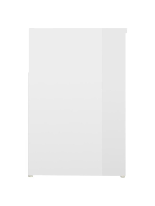Batų suoliukas, baltos spalvos, 80x30x45cm, MDP, blizgus
