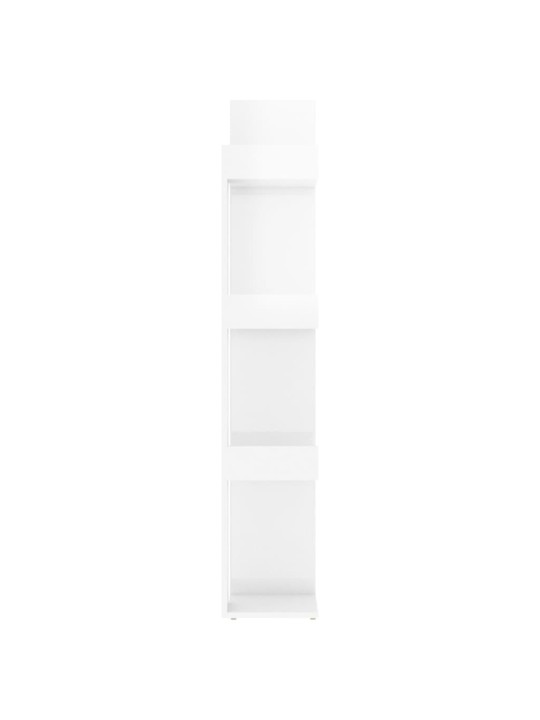 Spintelė knygoms, baltos spalvos, 86x25,5x140cm, MDP, blizgi