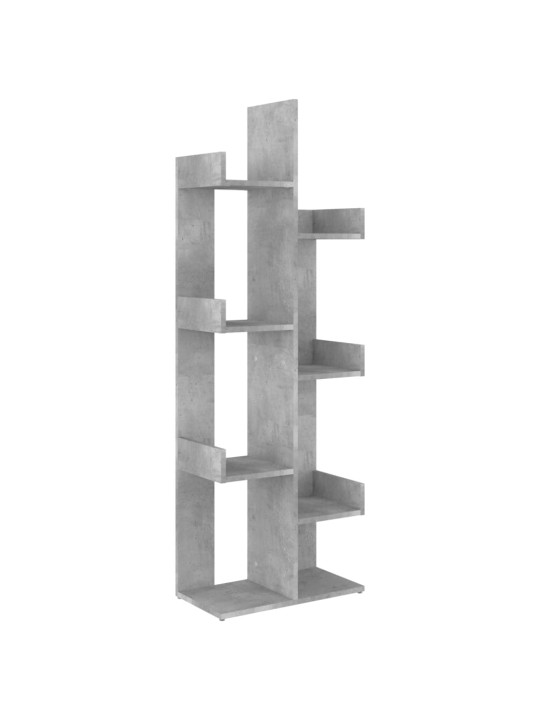 Spintelė knygoms, betono pilkos spalvos, 48x25,5x140cm, MDP