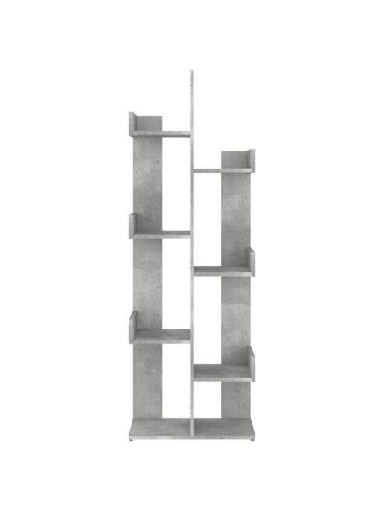 Spintelė knygoms, betono pilkos spalvos, 48x25,5x140cm, MDP