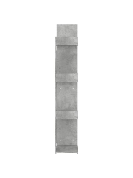 Spintelė knygoms, betono pilkos spalvos, 48x25,5x140cm, MDP