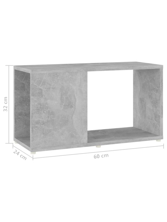 Televizoriaus spintelė, betono pilkos spalvos, 60x24x32cm, MDP