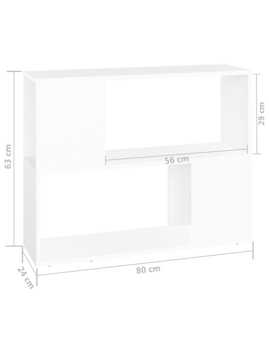 Televizoriaus spintelė, baltos spalvos, 80x24x63cm, MDP