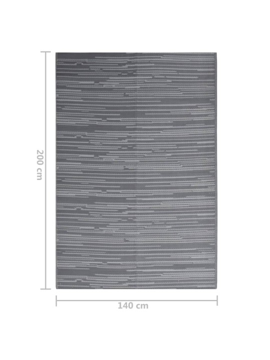 Lauko kilimas, antracito spalvos, 140x200cm, PP
