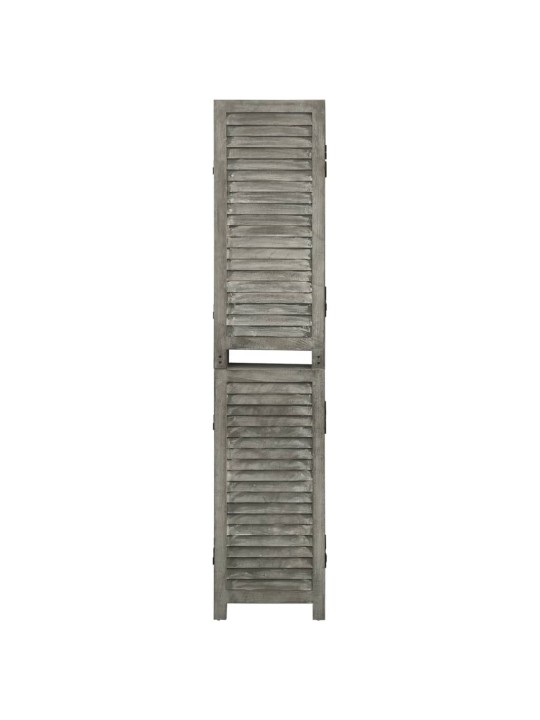 Kambario pertvara, 6 dalių, pilka, 214x166cm, mediena