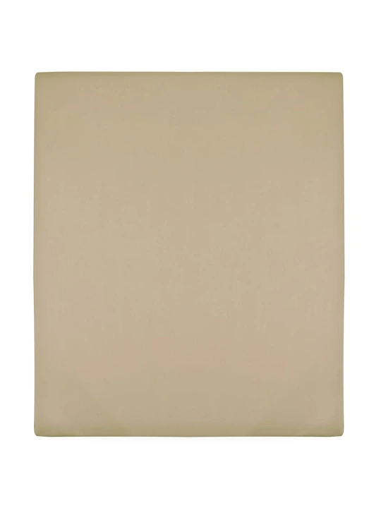 Trikotažinė paklodė su guma, taupe spalvos, 140x200cm, medvilnė