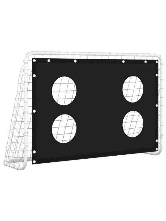 Futbolo vartai su treniruočių siena, 184x61x122cm, plienas