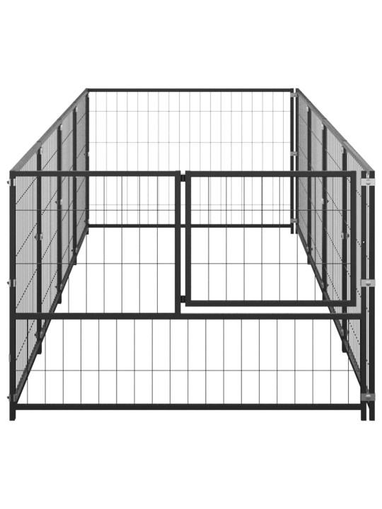 Voljeras šunims, juodos spalvos, 4m², plienas