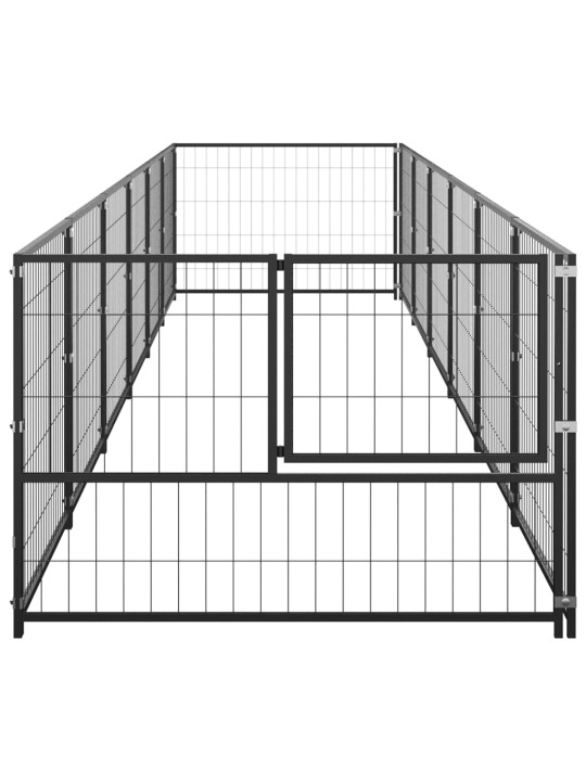 Voljeras šunims, juodos spalvos, 6m², plienas