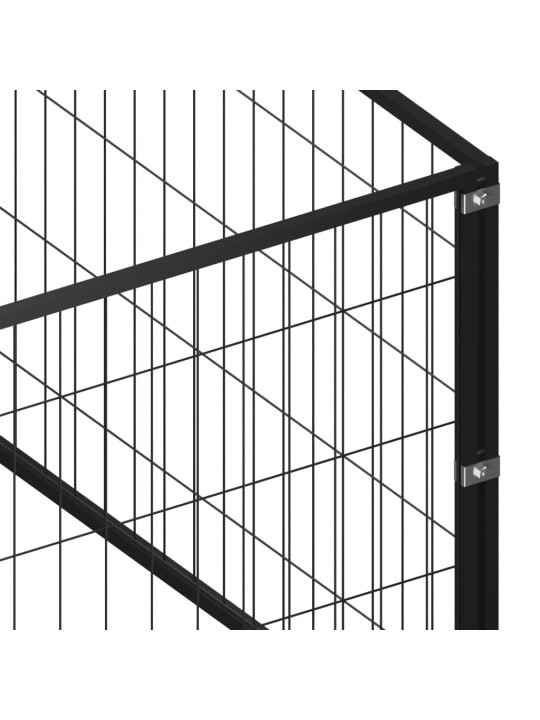 Voljeras šunims, juodos spalvos, 8m², plienas