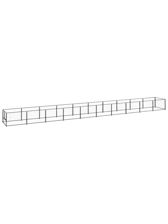 Voljeras šunims, juodos spalvos, 10m², plienas