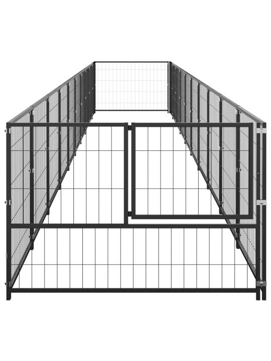 Voljeras šunims, juodos spalvos, 10m², plienas