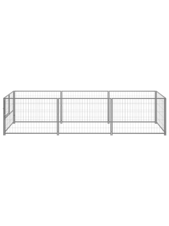 Voljeras šunims, sidabrinės spalvos, 3m², plienas