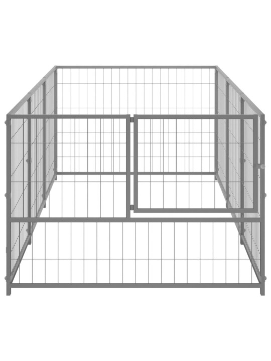 Voljeras šunims, sidabrinės spalvos, 3m², plienas