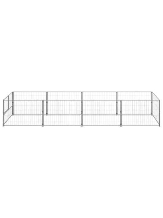 Voljeras šunims, sidabrinės spalvos, 4m², plienas