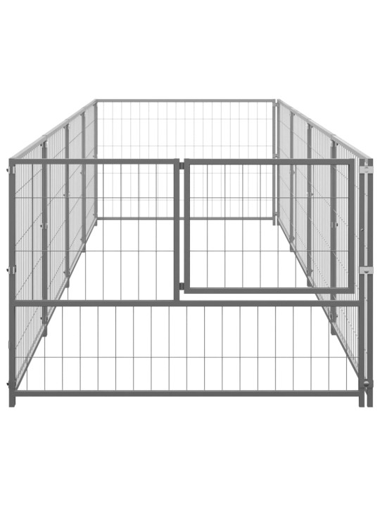 Voljeras šunims, sidabrinės spalvos, 4m², plienas