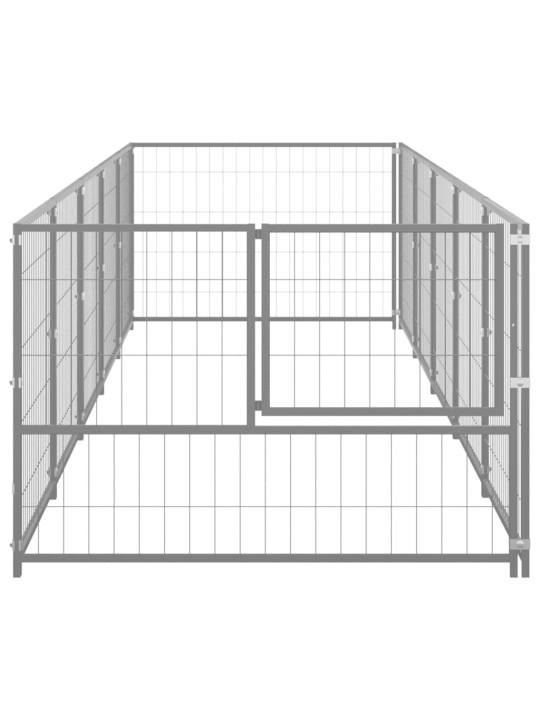Voljeras šunims, sidabrinės spalvos, 5m², plienas