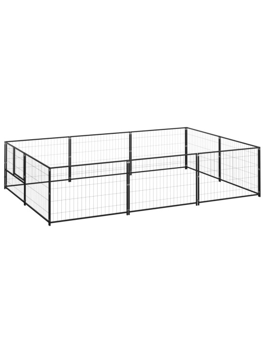 Voljeras šunims, juodos spalvos, 6m², plienas