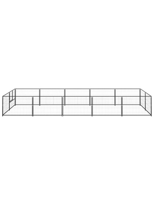 Voljeras šunims, juodos spalvos, 10m², plienas